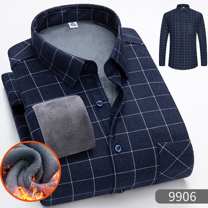 🔥【Αγοράστε 1 και λάβετε 1 δωρεάν】👔【L-5XL】Φθινόπωρο Χειμώνας μακρυμάνικο ζεστό πουκάμισο