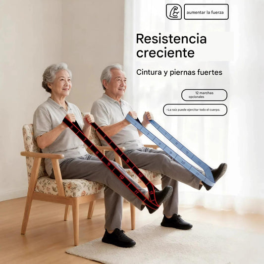 50%OFF--Banda de goma de resistencia para desarrollar músculos, estirar piernas y banda de goma elástica para personas de mediana edad y mayores.