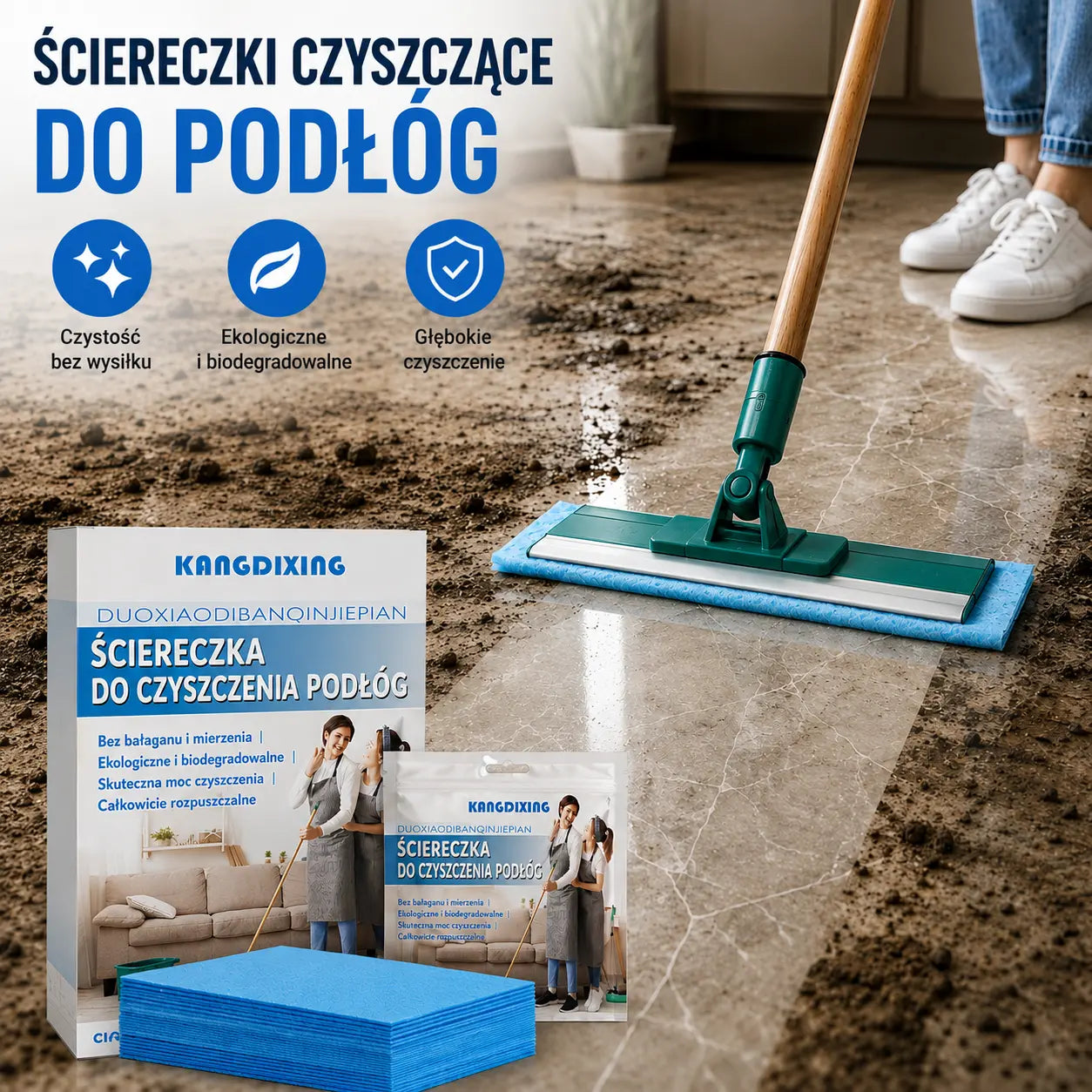 🧼✨ 240 tabletek czyszczących 3w1 | Antybakteryjne i odświeżające | Do podłóg, płytek i kampera