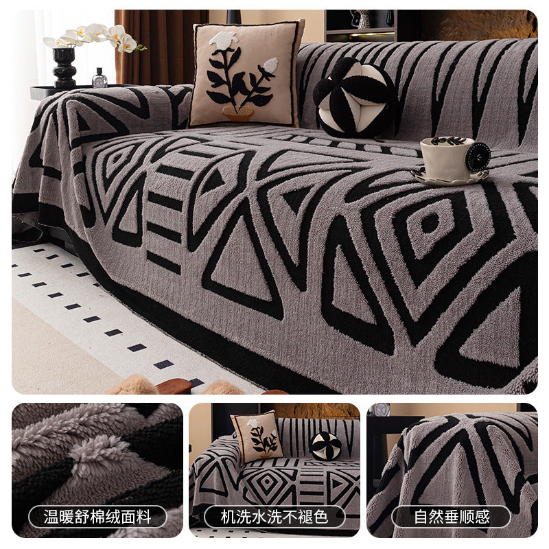 🛋️Oferta especial de Navidad para madrugadores:🎉 funda de sofá suave y antideslizante de felpa🍂【180*150cm】