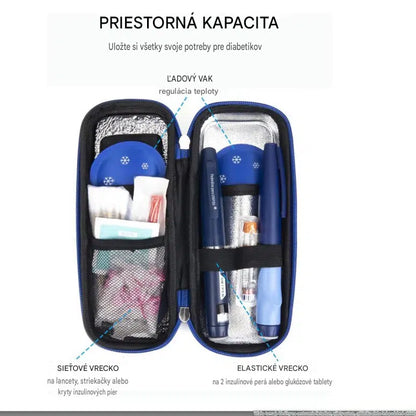 Cestovný chladič na inzulín s displejom teploty