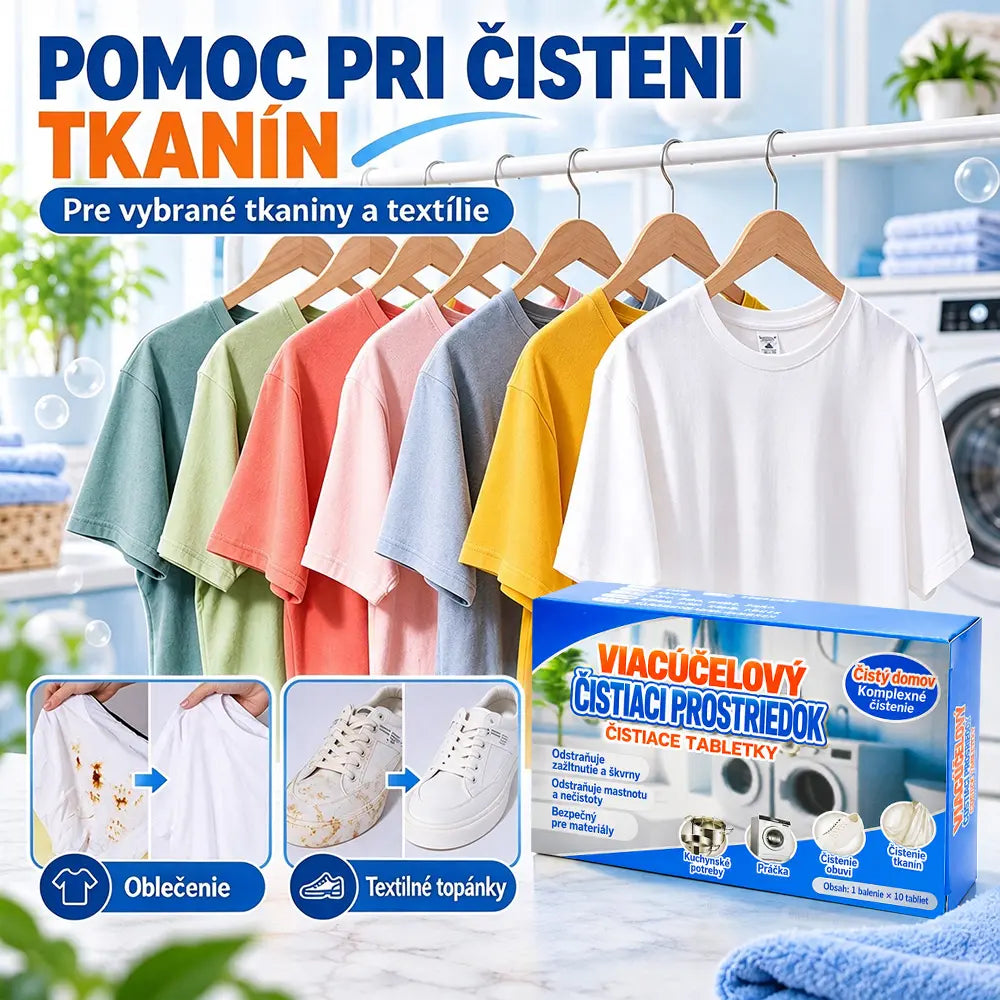 🔥✨【4 krabice 24 eur】【Rýchle čistenie】🔥Multifunkčné šumivé tablety na čistenie domácnosti