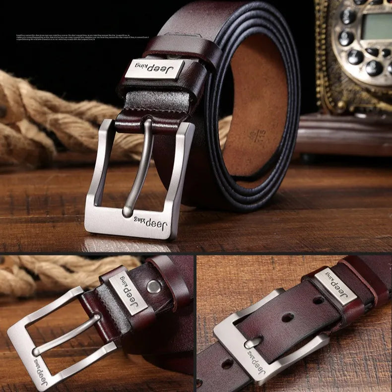 🔥Cinturón de cuero de alta calidad para hombre, estilo retro, para vaqueros