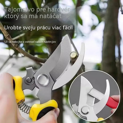 【2-dielna sada】Prenosný rýchlobrúsny nástroj na nože, vhodný na záhradné nožnice, kuchynské nože a škrabky.