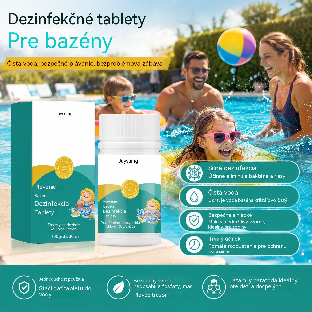 🔥Kúpte 1 a získajte 1 zadarmo (2 fľaše) šumivé tablety na čistenie bazénov