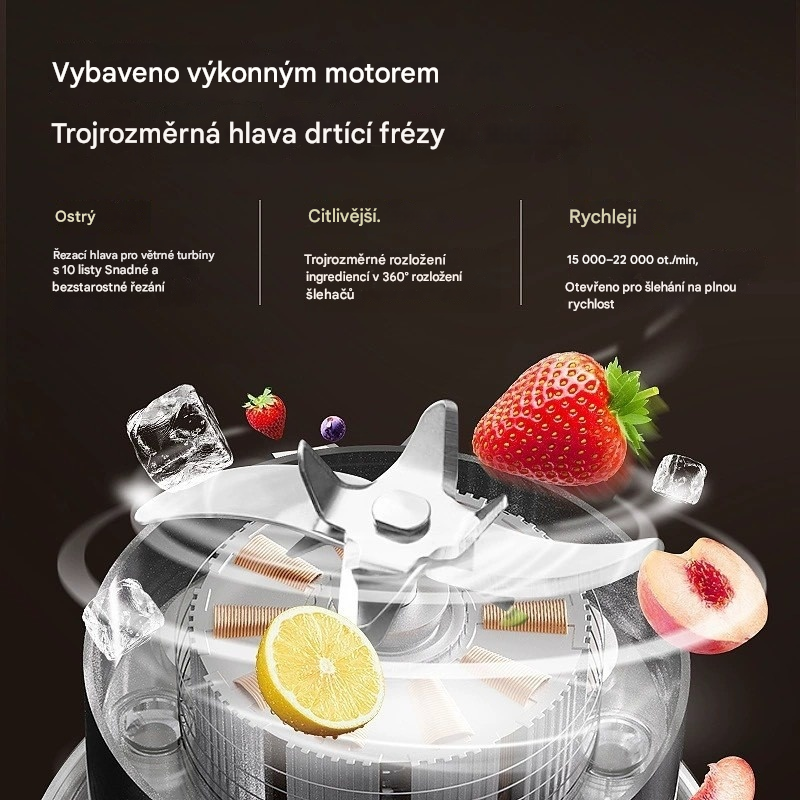 ✨🍎【400 ml】Přenosný odšťavňovač – vezměte si ho kamkoli s sebou a vychutnejte si čerstvé a zdravé ovocné i zeleninové šťávy kdykoli.