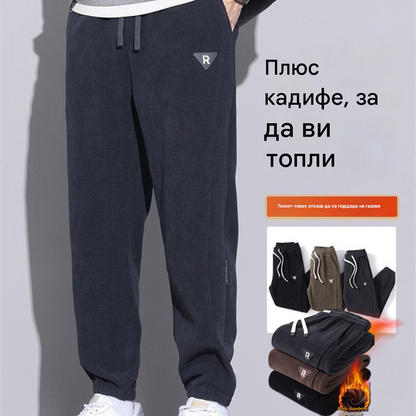 🔥【50% zniżki】🔥【M-5XL】🖤 Nowe zimowe spodnie męskie, ocieplane, grube, sztruksowe, ciepłe i codzienne spodnie męskie