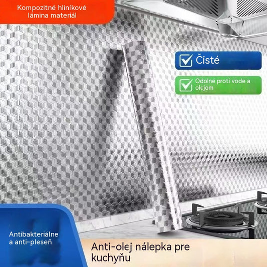 【30 cm × 10 m】🛡️ Samolepiaca Hliníková Fólia – Odolná voči Mastnote, Teplu a Ľahko Čistiteľná