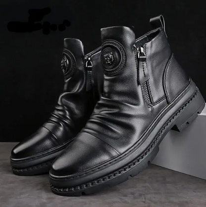 ⏳🔥Descuento del 20 %🔥Nuevos modelos de otoño e invierno 【39-44】 nuevas botas de piel para hombre, piel de vacuno de alta calidad, hechas a mano.