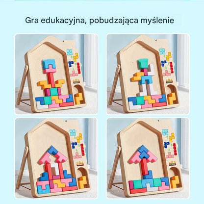 🔥🌈【Kup 1, a 1 dostaniesz gratis】Tetris – edukacyjna układanka dla dzieci z klockami