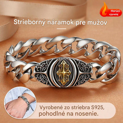 🔥【Časovo obmedzená zľava 50%】🔥Pánska personalizovaná luxusná retro široká plochá retiazka s krížovým zapínaním s jedinečným dizajnom