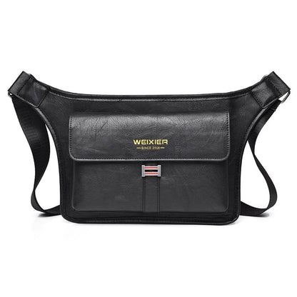 🎁Bolso bandolera sencillo, impermeable y de gran capacidad, de piel sintética PU portátil de alta gama.