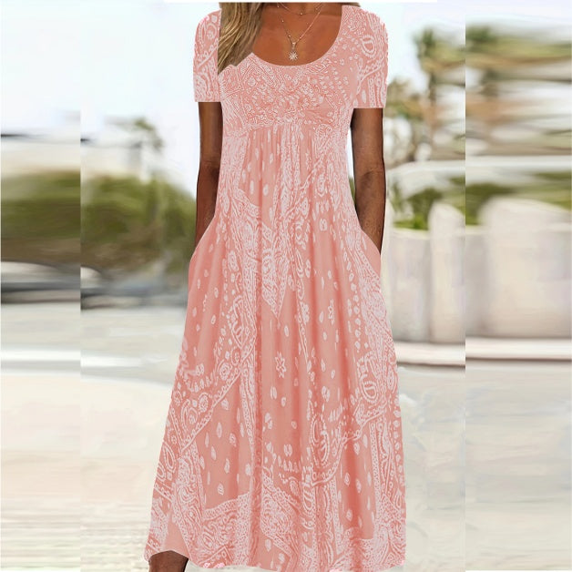👗【XL-5XL】Рокля с щампа🌟Нова лятна постъпление, наложен платеж