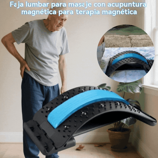 【Compra 1 y recibe 1 gratis】Estirador lumbar para masaje con acupuntura magnética para terapia magnética