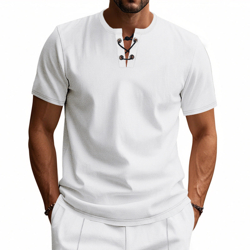 👔【50% OFF】❗️❗️👍Мъжка тениска, лятна с къс ръкав от чист памук | Удобна и дишаща, с опция за плащане при доставка