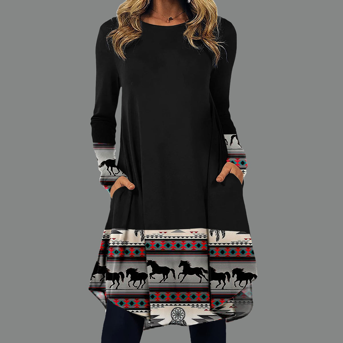 👗50% OFF🍁【S-5XL】Dámske etnické módne ležérne šaty