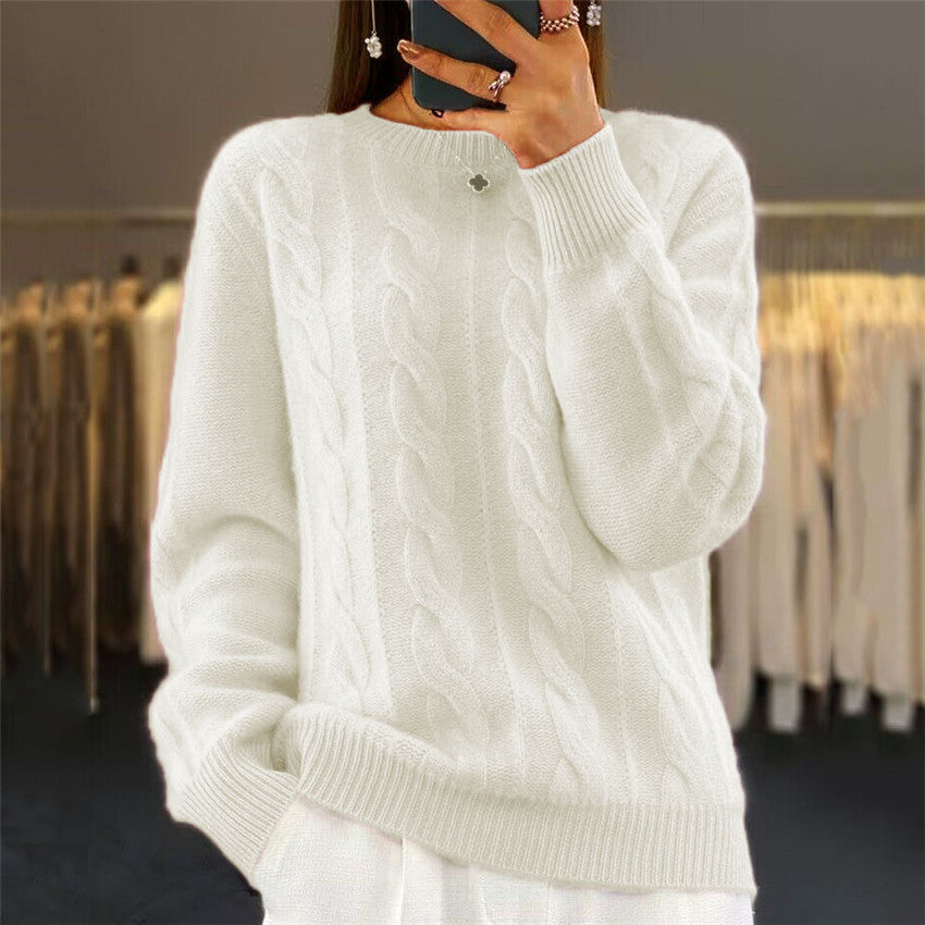 🔥✨【Ограничено време с 50% отстъпка】Висококачествен едноцветен мек и удобен вълнен пуловер 2025 г.