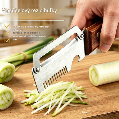 🔥Kúpte 1 a získajte 1 zadarmo (2 kusy)🧅🔪 Multifunkčná kuchynská škrabka 3 v 1: Šúpe, seká zeleninu, krája mäso a otvára fľaše! 🔥
