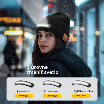 🔥49% TANIEJ🔥🧢Czapka LED z Bluetooth do ładowania，Pozostań w cieple💡