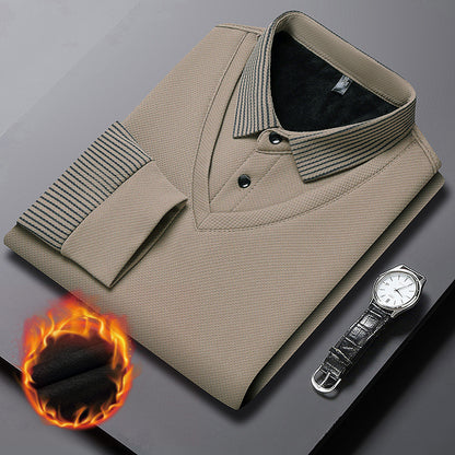 💖🧡39%OFF【M-4XL】Camisa POLO de dos piezas con retazos falsos a rayas