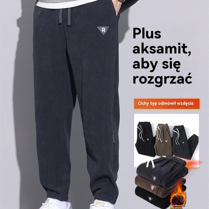 🔥39% TANIEJ🔥【M-5XL】🖤Nowe męskie spodnie zimowe, pluszowe, z grubego sztruksu, ciepłe i wygodne, codzienne męskie