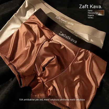🔥Zadnji dan, 50% popusta🩲【pakiranje od 6 komada】Novo donje rublje Ice Silk, prozračne ljetne bokserice, satensko muško donje rublje s osjećajem leda