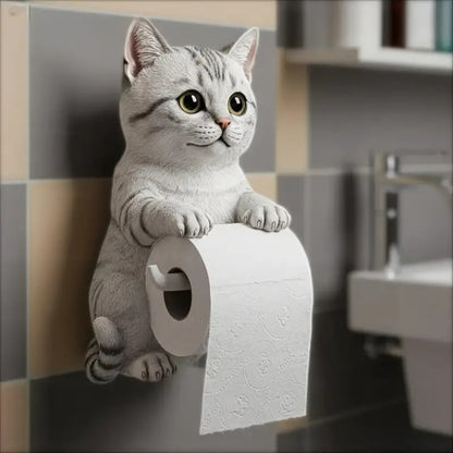 🐱【Horúci výpredaj roka】💥Roztomilý držiak na toaletný papier s mačkou✨📦Doprava zadarmo – skladom