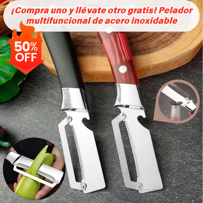 💥Compra 1 y llévate 1 gratis💥🔪Pelador multifuncional de acero inoxidable🧅